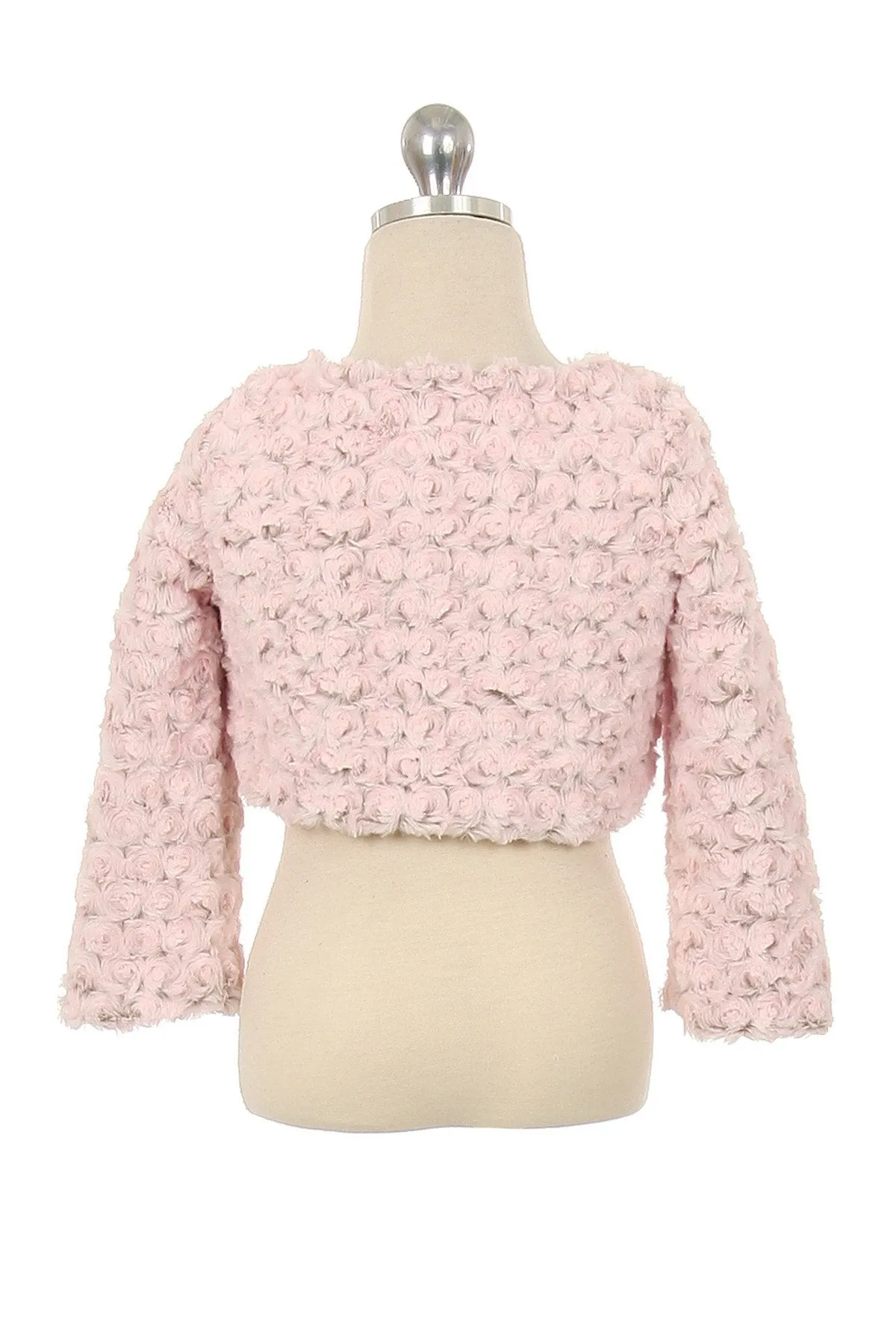 330B Two-Tone Cuddle Fur Bolero for Girls