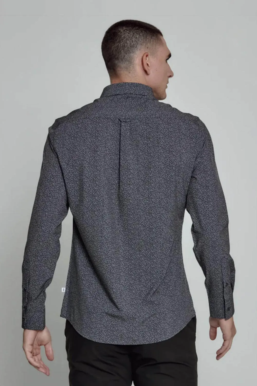 7Diamonds Nolen Woven Shirt for Men in Black | SMKL-7883-BLACK
