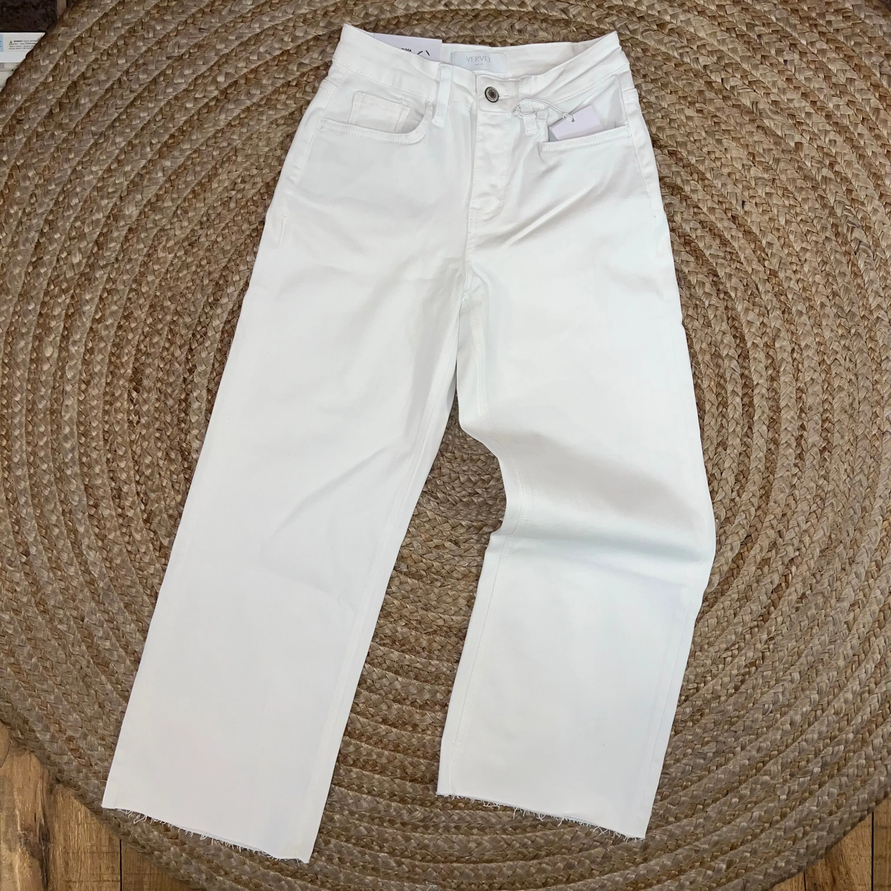 #8 White Olivia Wide Leg Jeans
