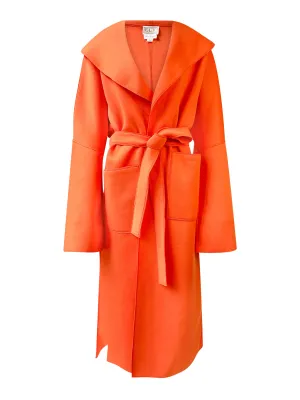 A MELODY COAT IN ORANGE