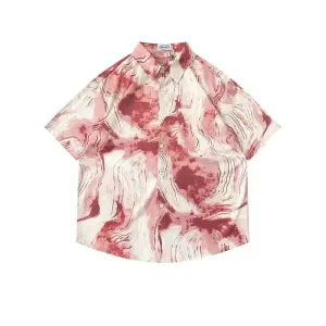 Abstract Print Button-down Shirt