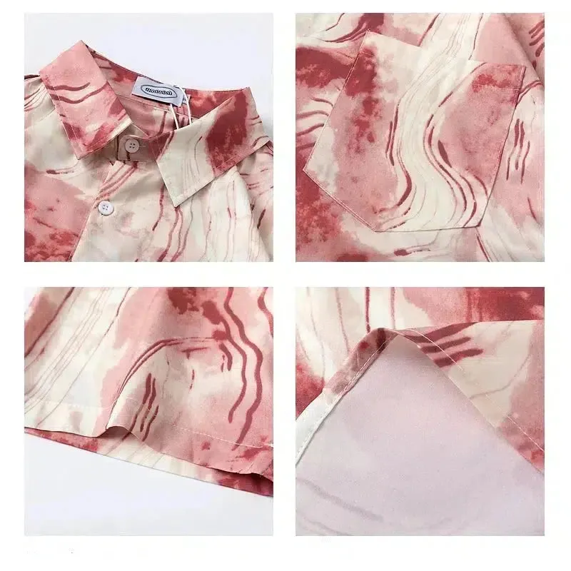 Abstract Print Button-down Shirt