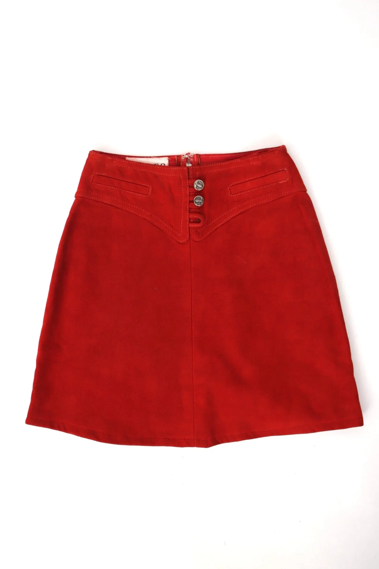 Adolfo Suede Mini Skirt Set
