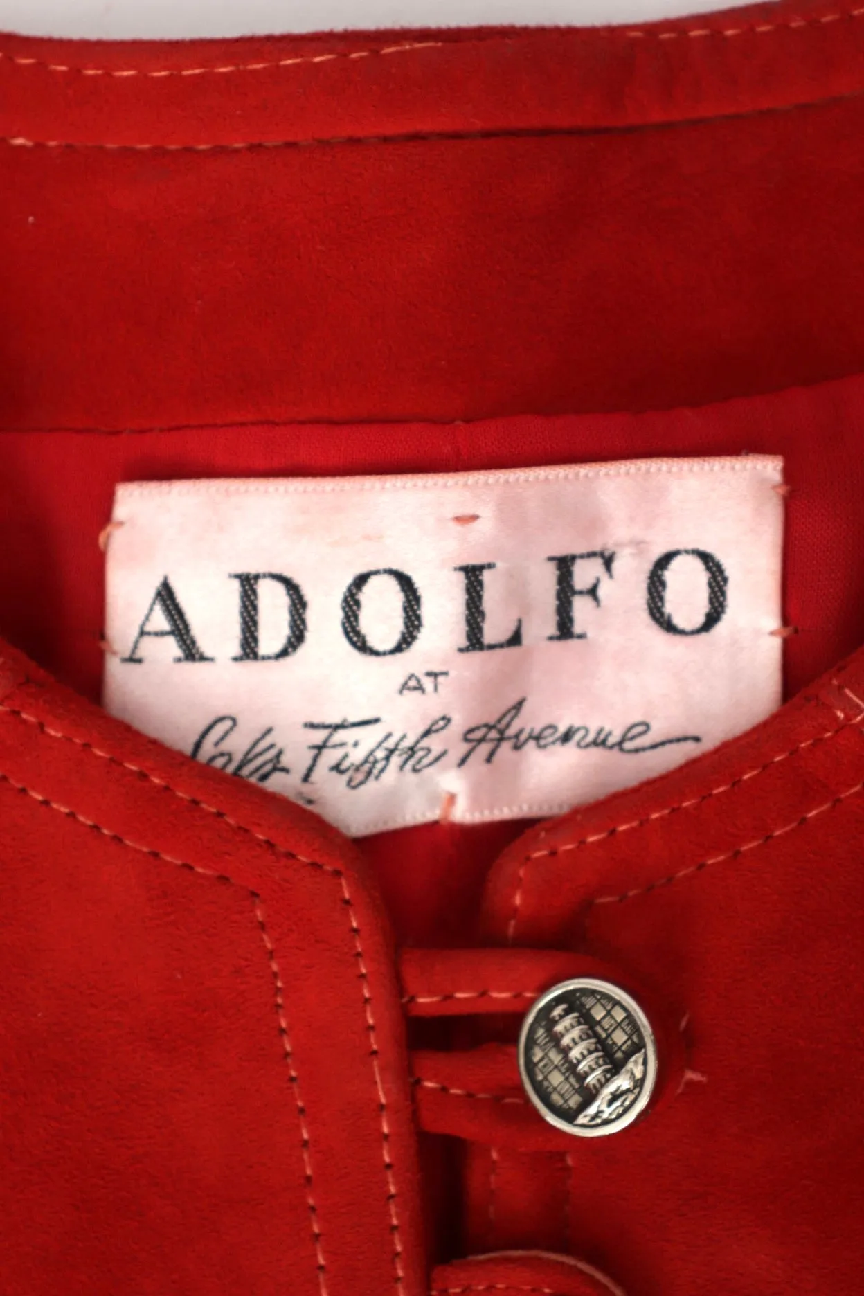 Adolfo Suede Mini Skirt Set