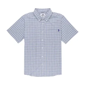AFTCO MENS DORSAL SS BUTTON DOWN SHIRT - MOONLIGHT HEATHER