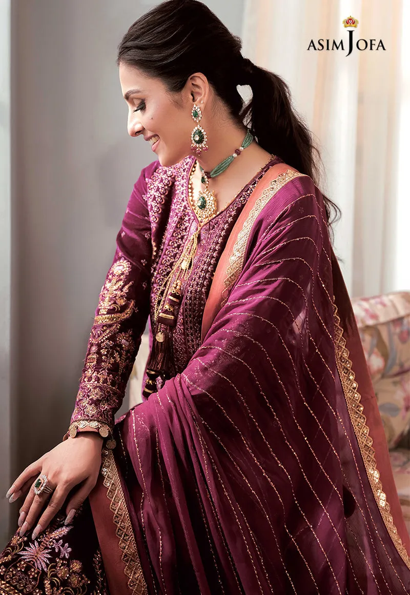 AJAM-10 | The Ayeza Edit by Asim Jofa Makhmal Royal Velvet Winter Collection 2022 | Unstitched Embroidered Velvet Suits