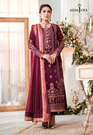 AJAM-10 | The Ayeza Edit by Asim Jofa Makhmal Royal Velvet Winter Collection 2022 | Unstitched Embroidered Velvet Suits
