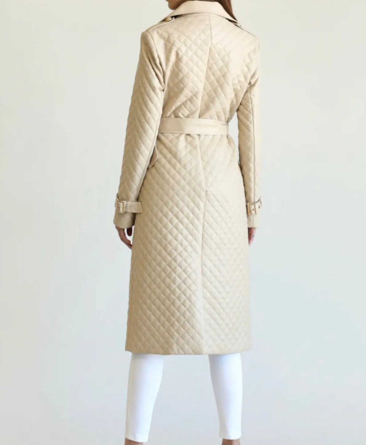 Alma Quilted Dress Trench Coat