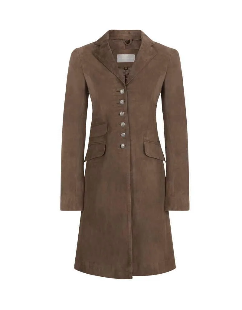 Anna Lascata Womens Elisabeth Coat Thyme