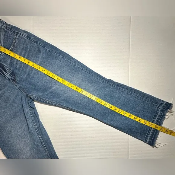 Anthropologie Free People Wide Leg Jeans 28 Women 100% Cotton High Rise Frayed