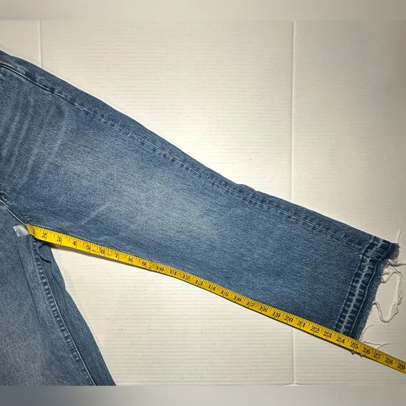 Anthropologie Free People Wide Leg Jeans 28 Women 100% Cotton High Rise Frayed