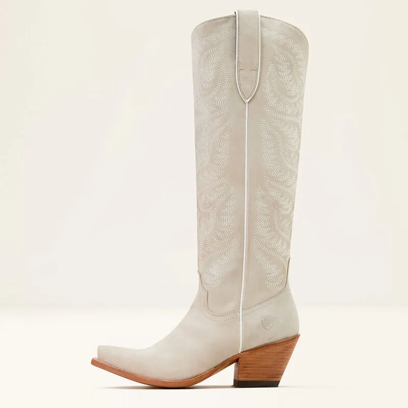 Ariat Women's Laramie StretchFit Western Boot Oyster Suede 10061215