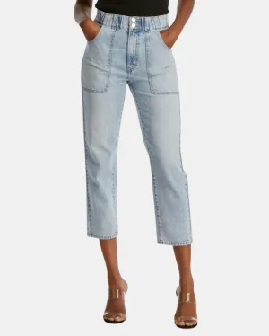 ARYA CARGO STRAIGHT LEG CROP IN CASCADE SUN