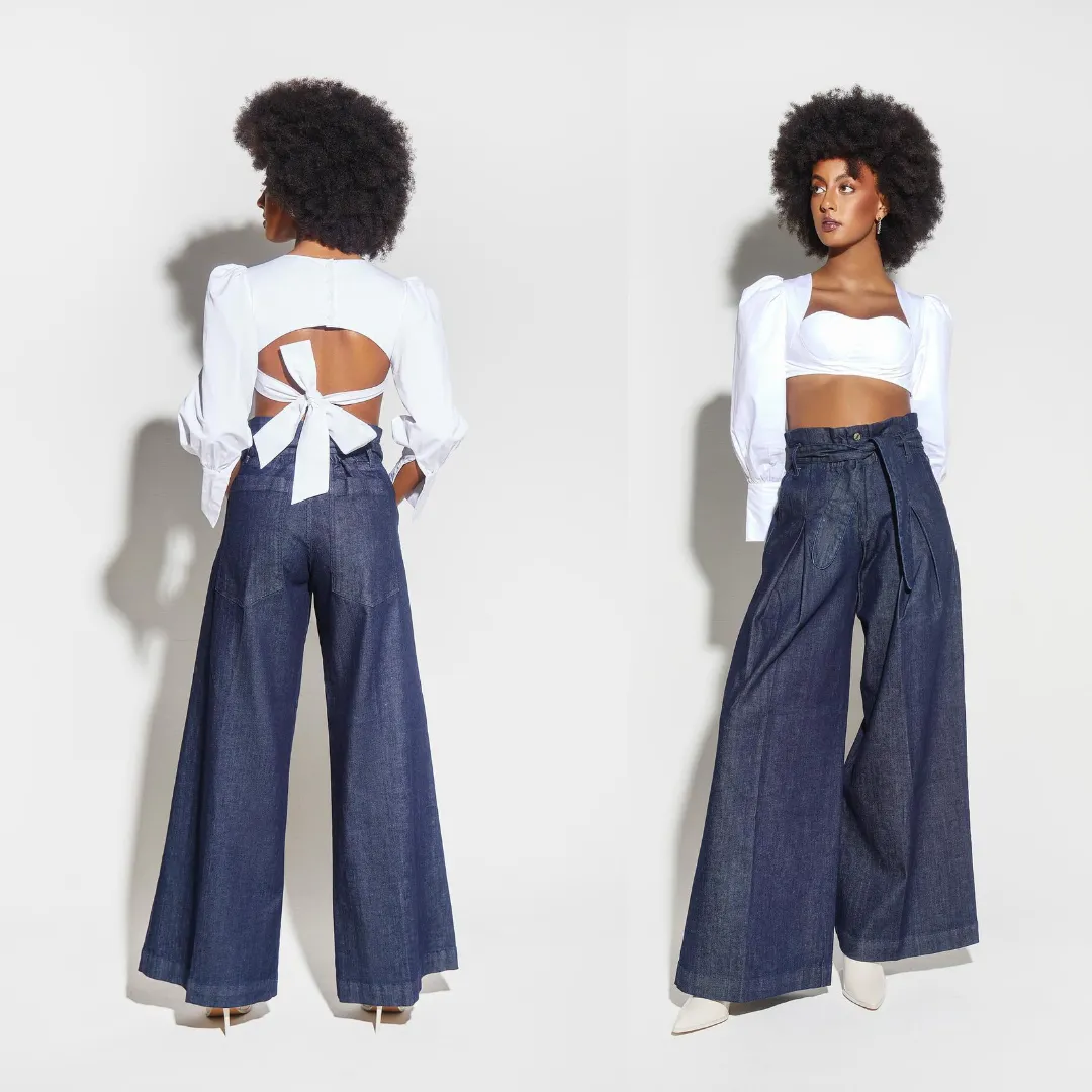 Austyn Wide Leg Jeans - Dark Denim