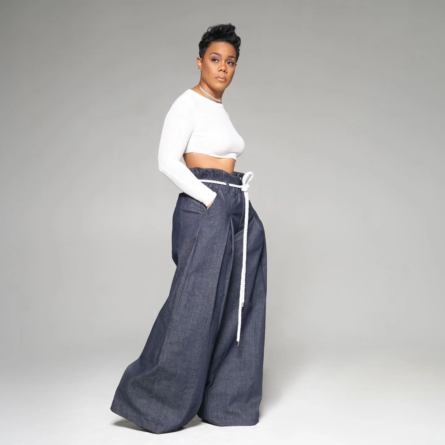 Austyn Wide Leg Jeans - Dark Denim
