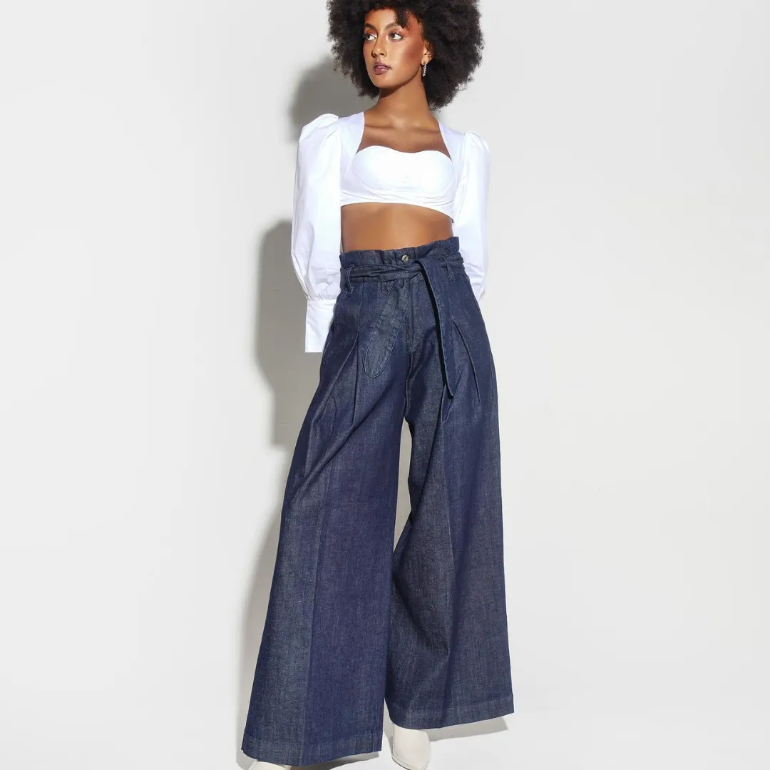 Austyn Wide Leg Jeans - Dark Denim