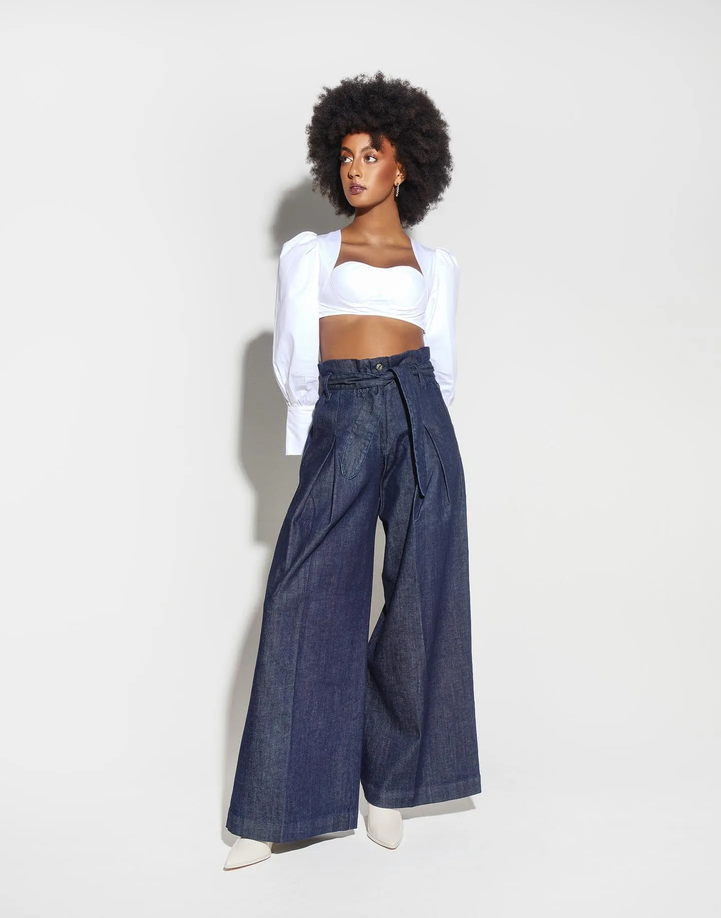 Austyn Wide Leg Jeans - Dark Denim