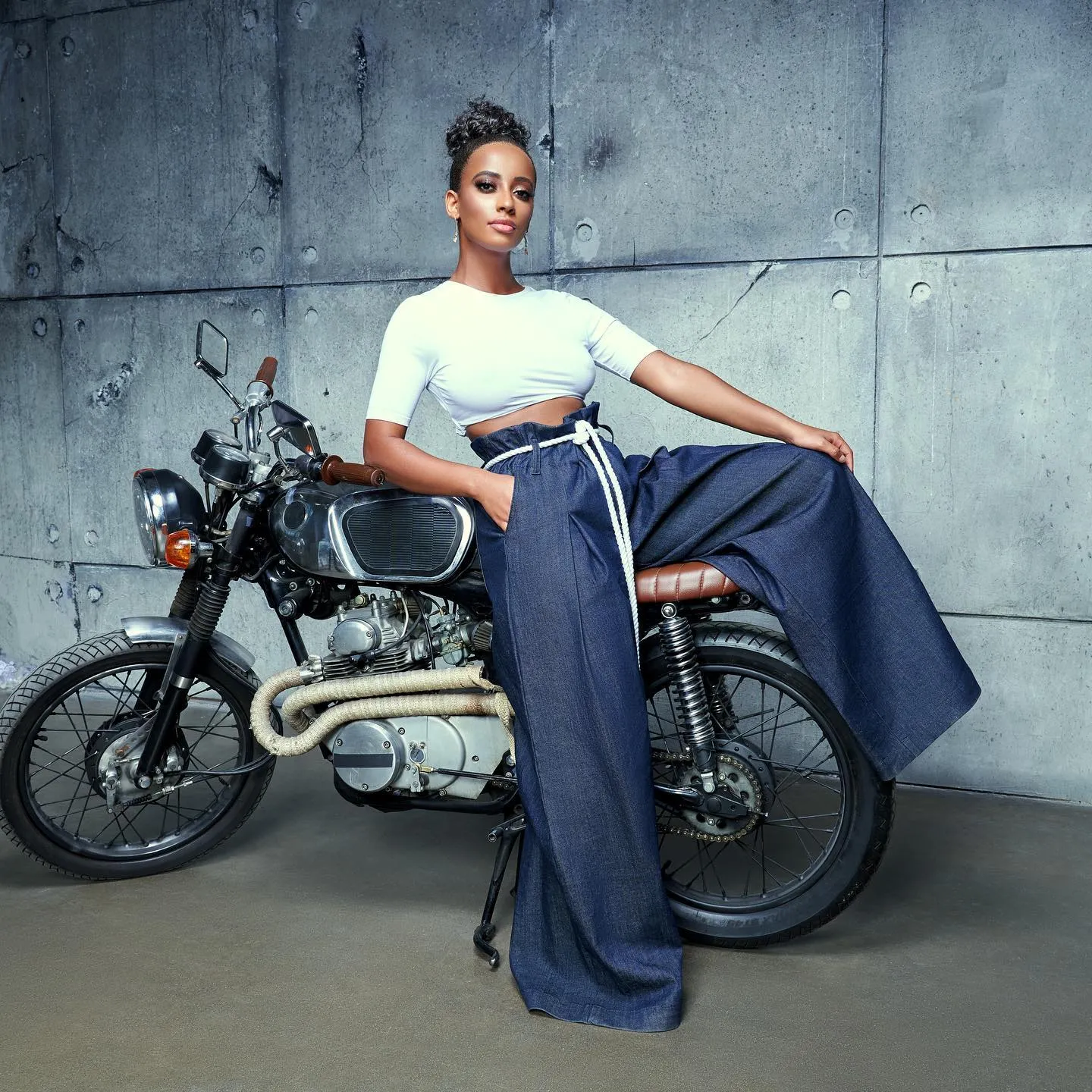Austyn Wide Leg Jeans - Dark Denim