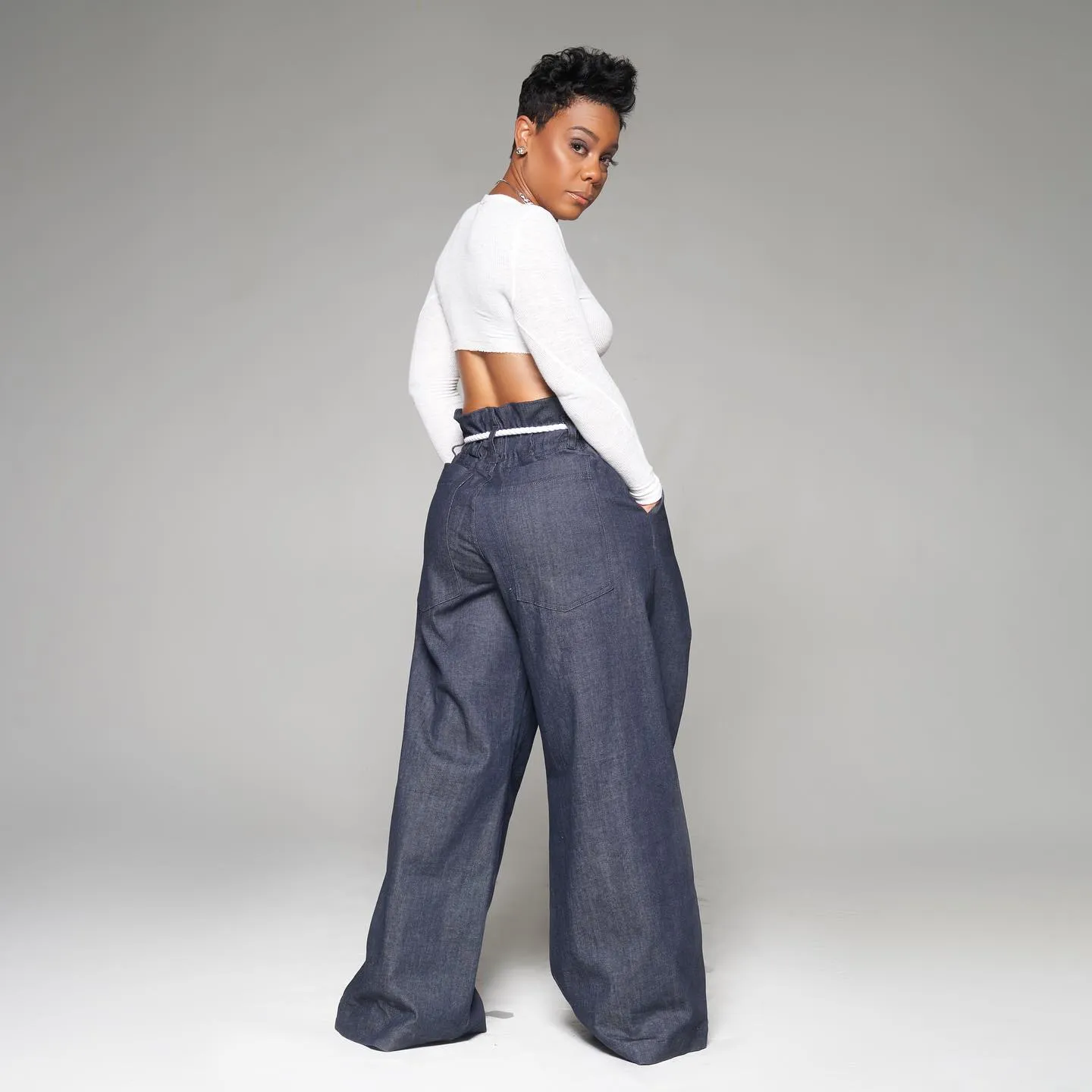Austyn Wide Leg Jeans - Dark Denim