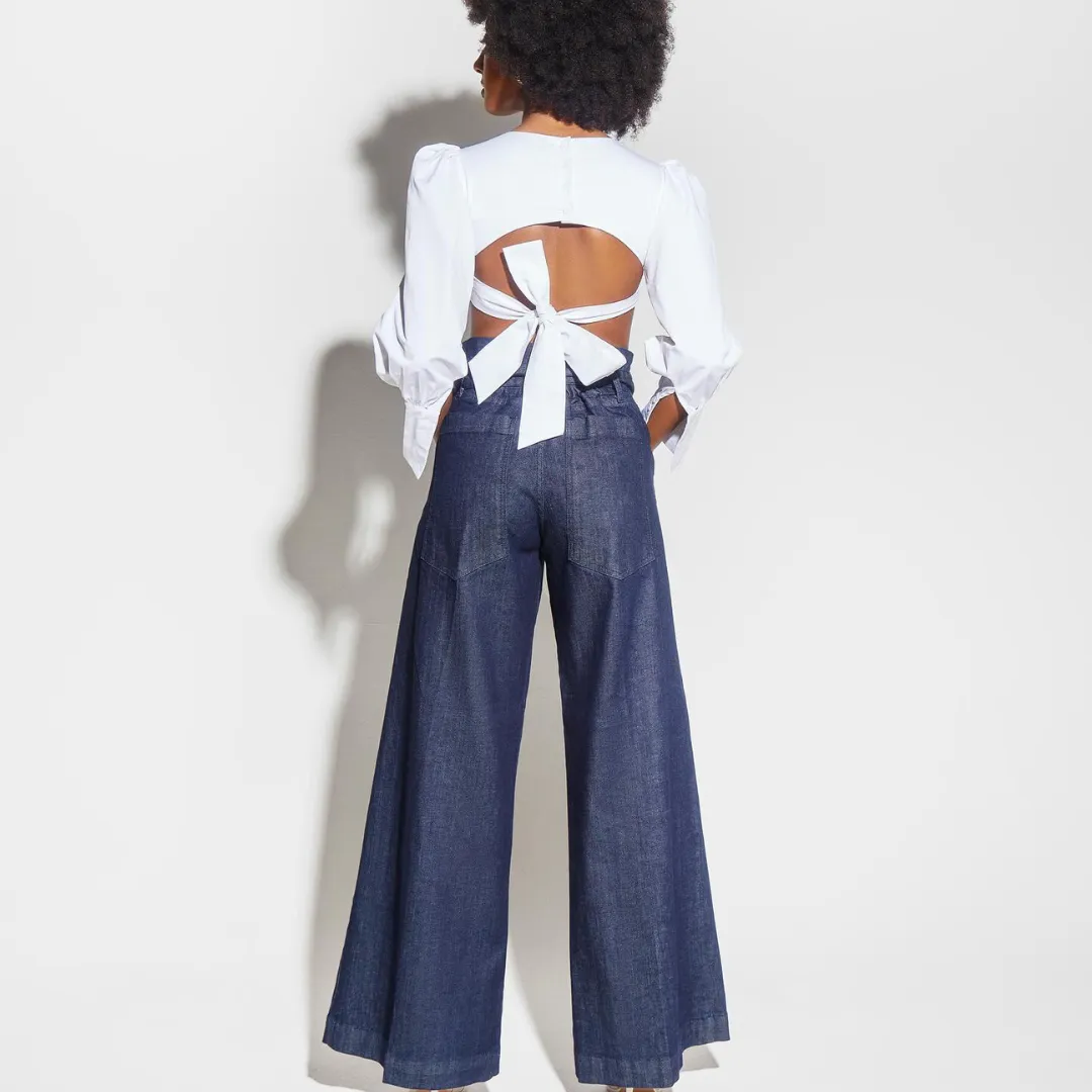 Austyn Wide Leg Jeans - Dark Denim