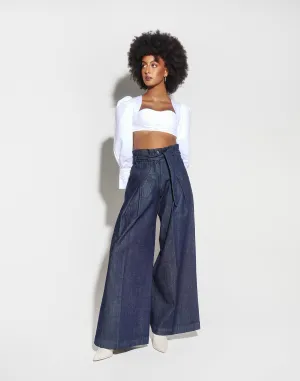 Austyn Wide Leg Jeans - Dark Denim