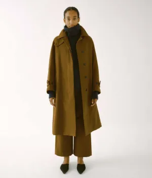 Balmacaan Coat in Olive