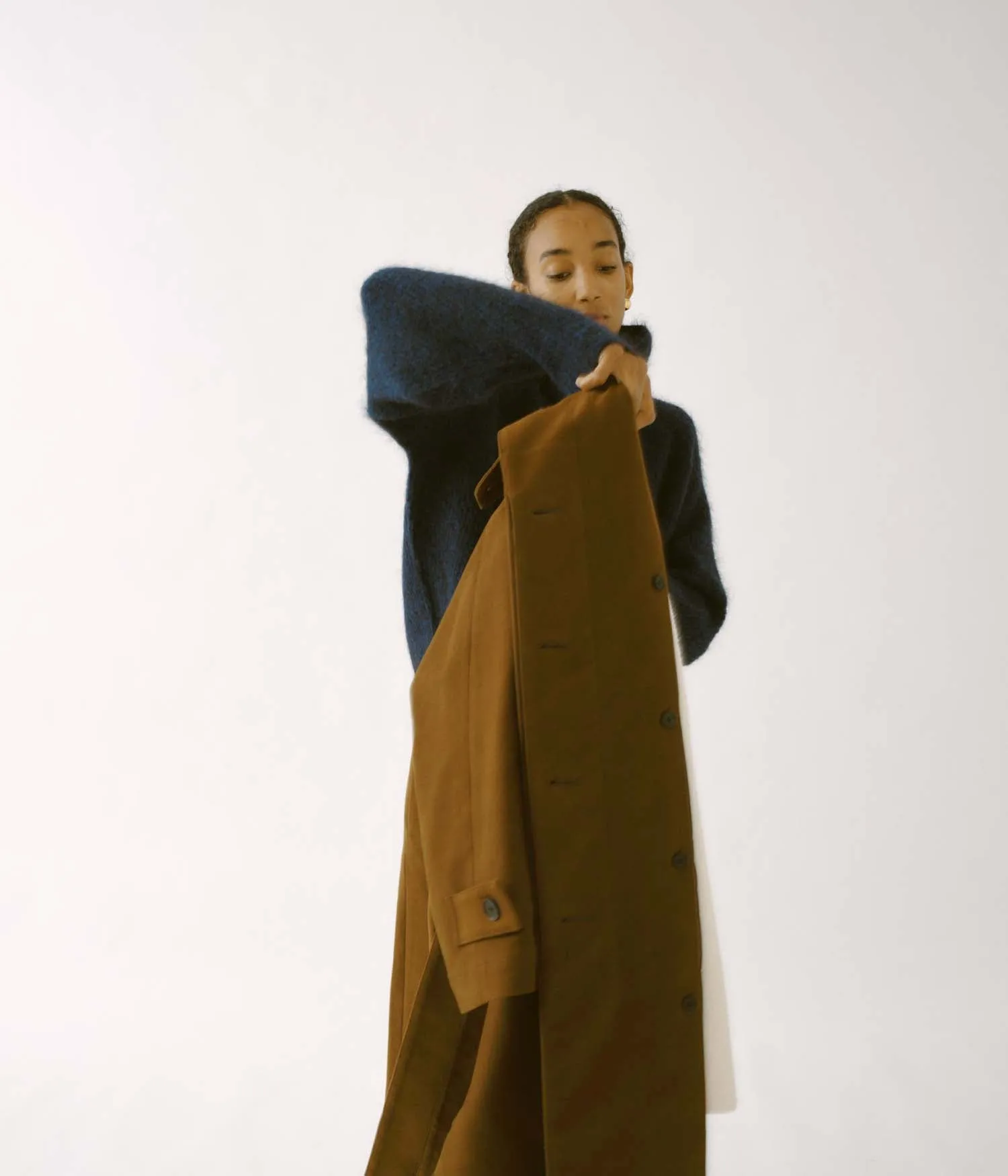 Balmacaan Coat in Olive