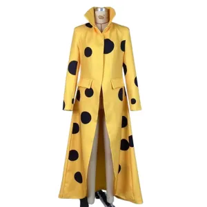 Beautyblue Polka-Dot Woolen Coat