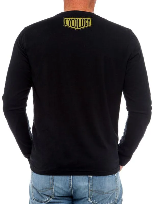Bike Brain Long Sleeve T Shirt Black