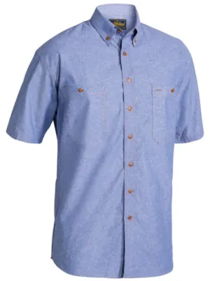 Bisley Chambray Cotton Short Sleeve Shirt