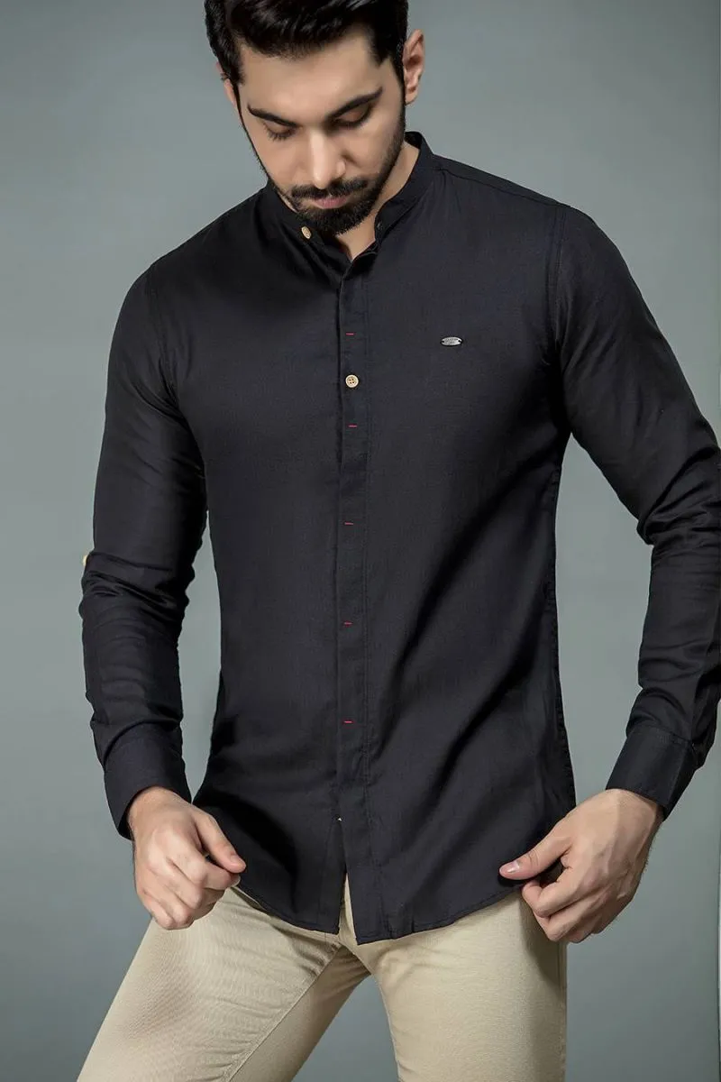 Black Casual Shirt FS Slim Fit