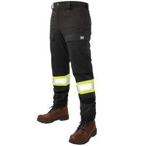 Black Hi-Vis Comfort Fit Free Stretch Safety Jogger by Tough Duck - Style SP10