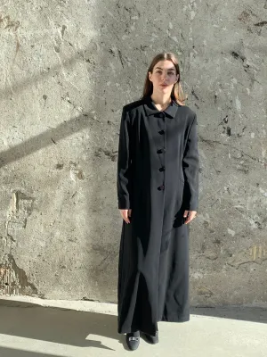 black maxi coat