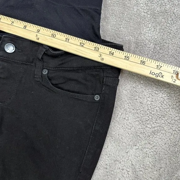 Blanqi Women's Tummy Support Distressed Fray Hem Maternity Jeans Size 2 Black