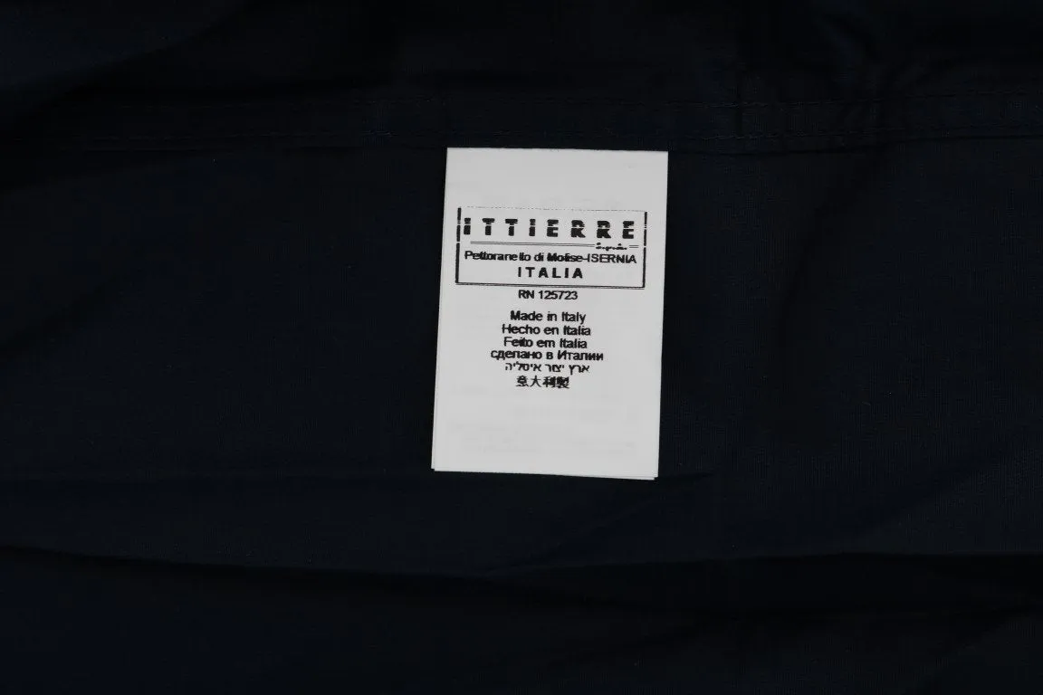 Blue Cotton Slim Fit Casual Shirt