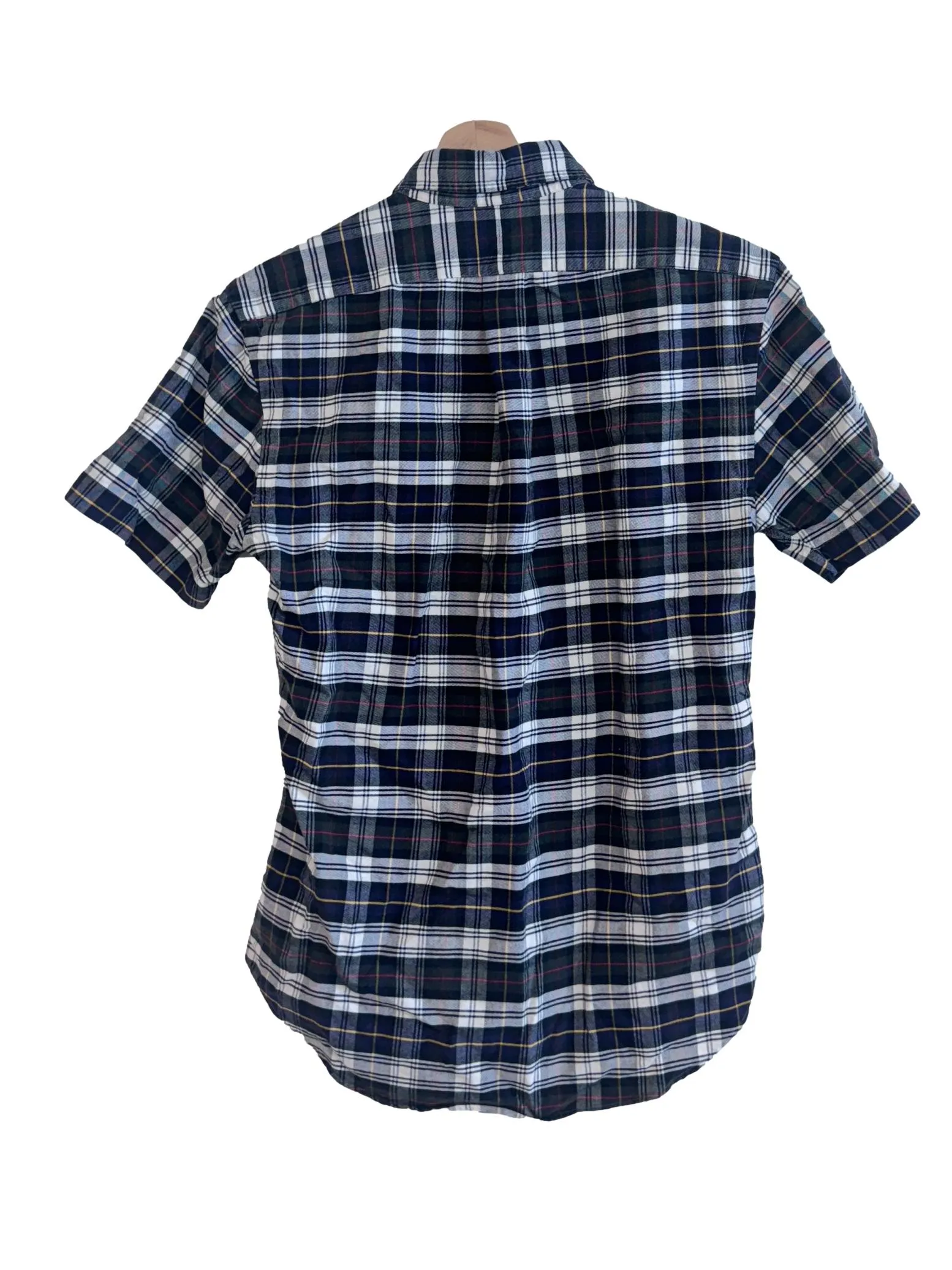Blue Green Tartan Button Down Shirt
