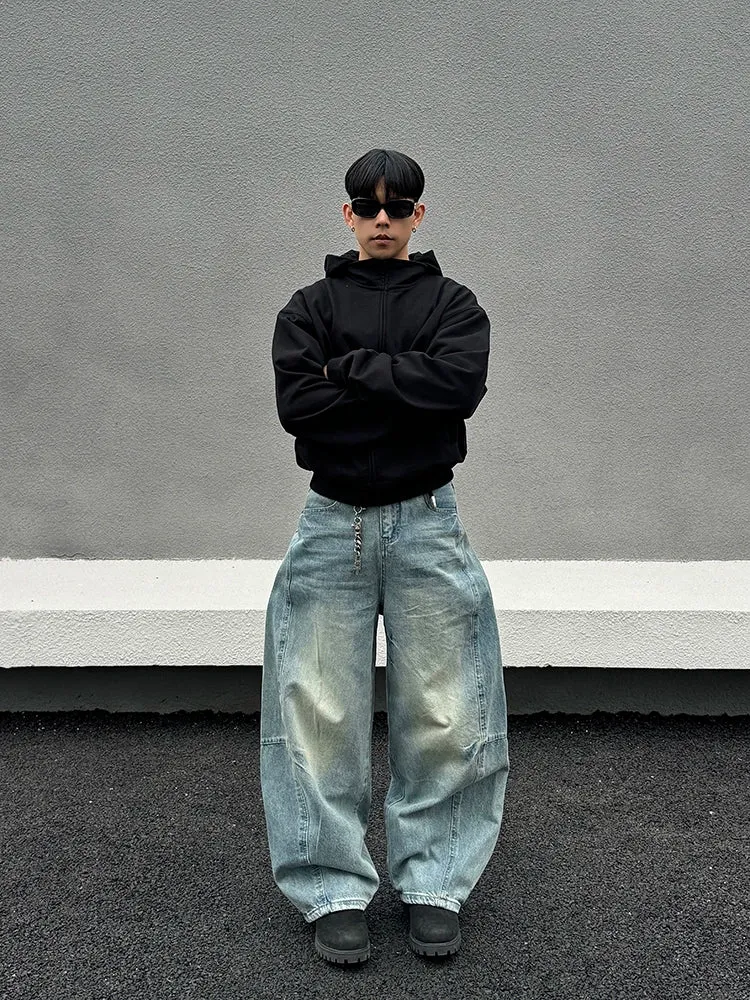 Blue Wide-Leg Jeans
