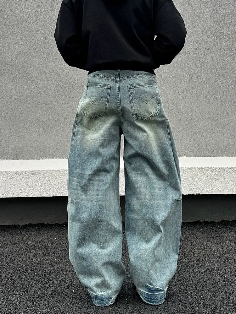 Blue Wide-Leg Jeans