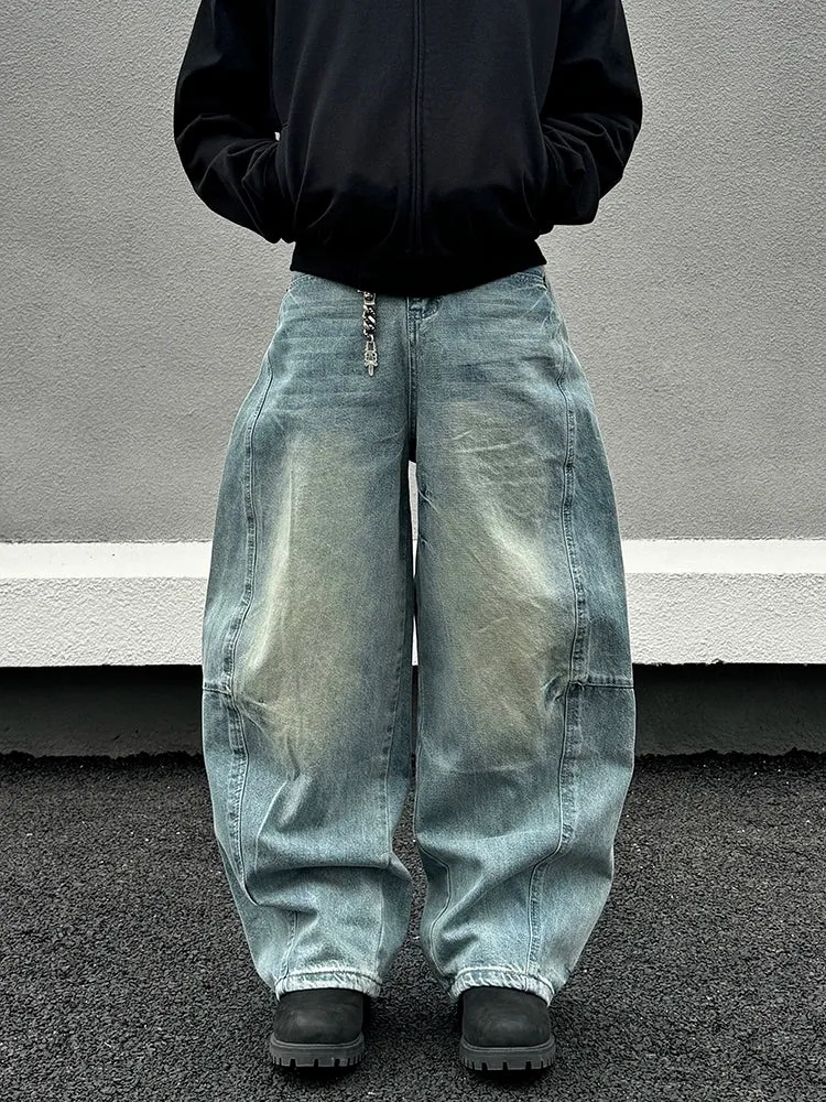Blue Wide-Leg Jeans