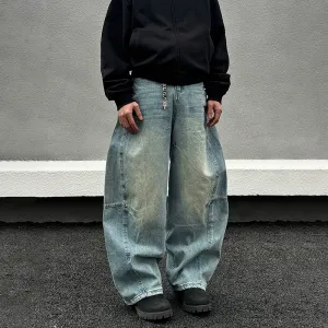 Blue Wide-Leg Jeans