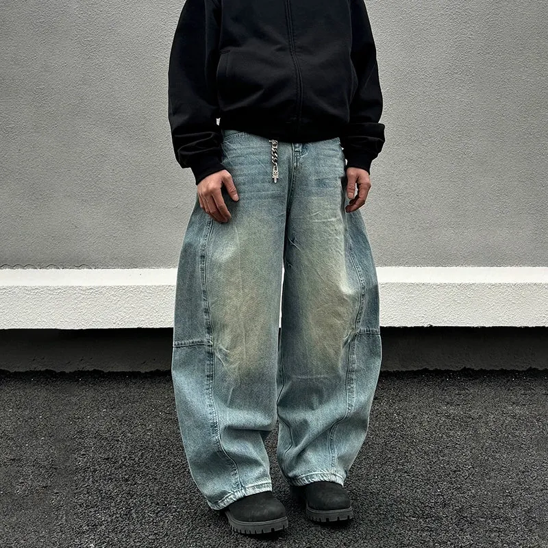Blue Wide-Leg Jeans