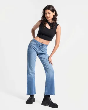 Boot Cut - Medium Blue Jeans
