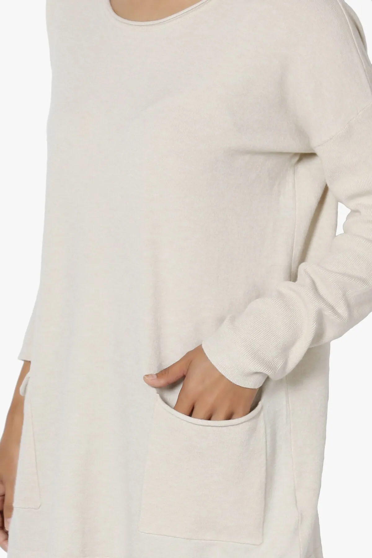 Brecken Pocket Long Sleeve Soft Knit Sweater Tunic