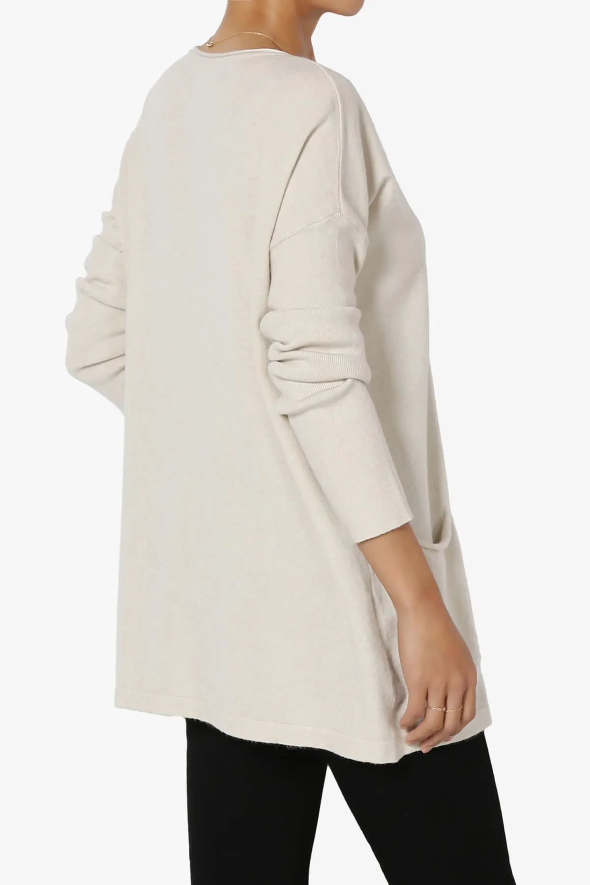 Brecken Pocket Long Sleeve Soft Knit Sweater Tunic