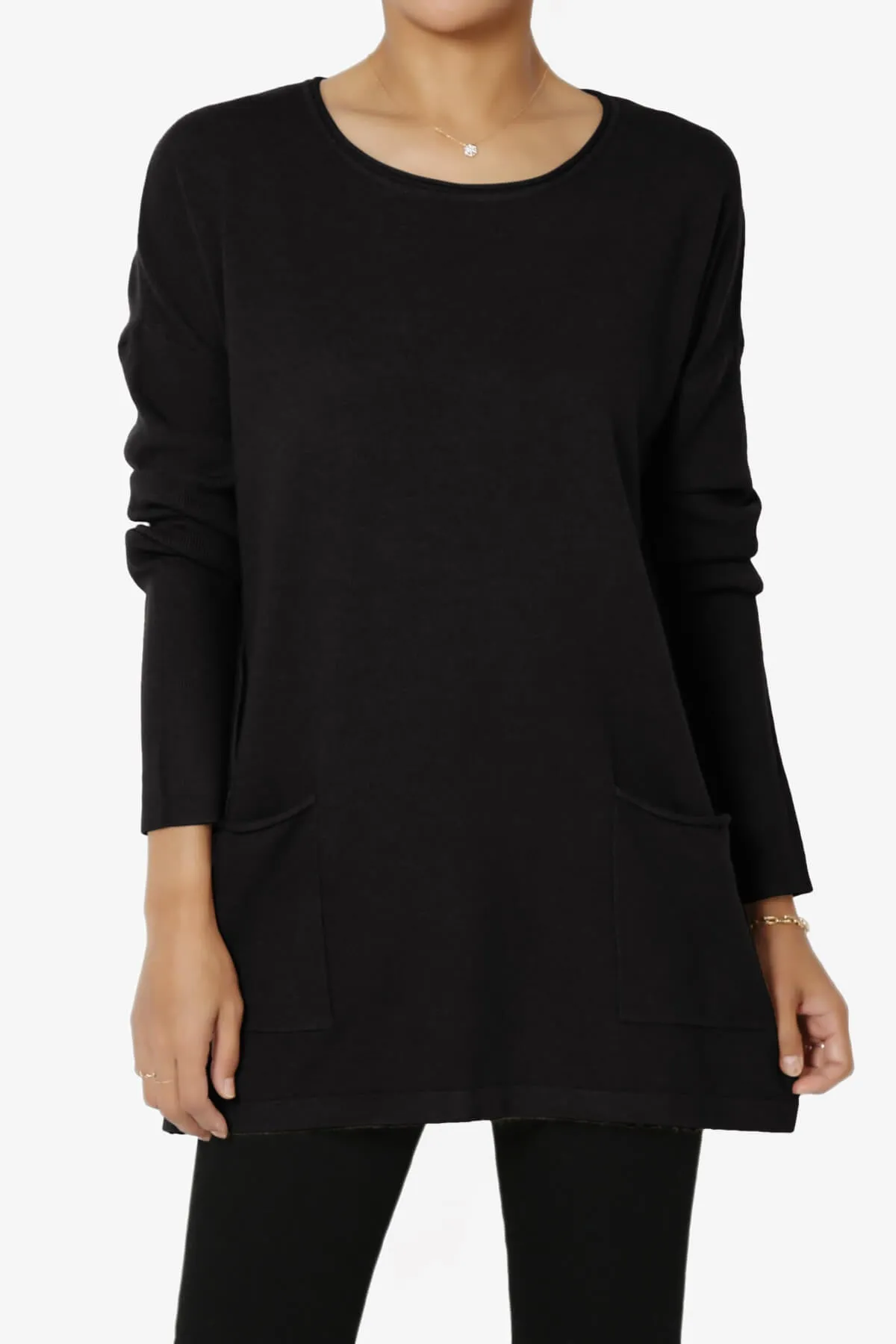 Brecken Pocket Long Sleeve Soft Knit Sweater Tunic