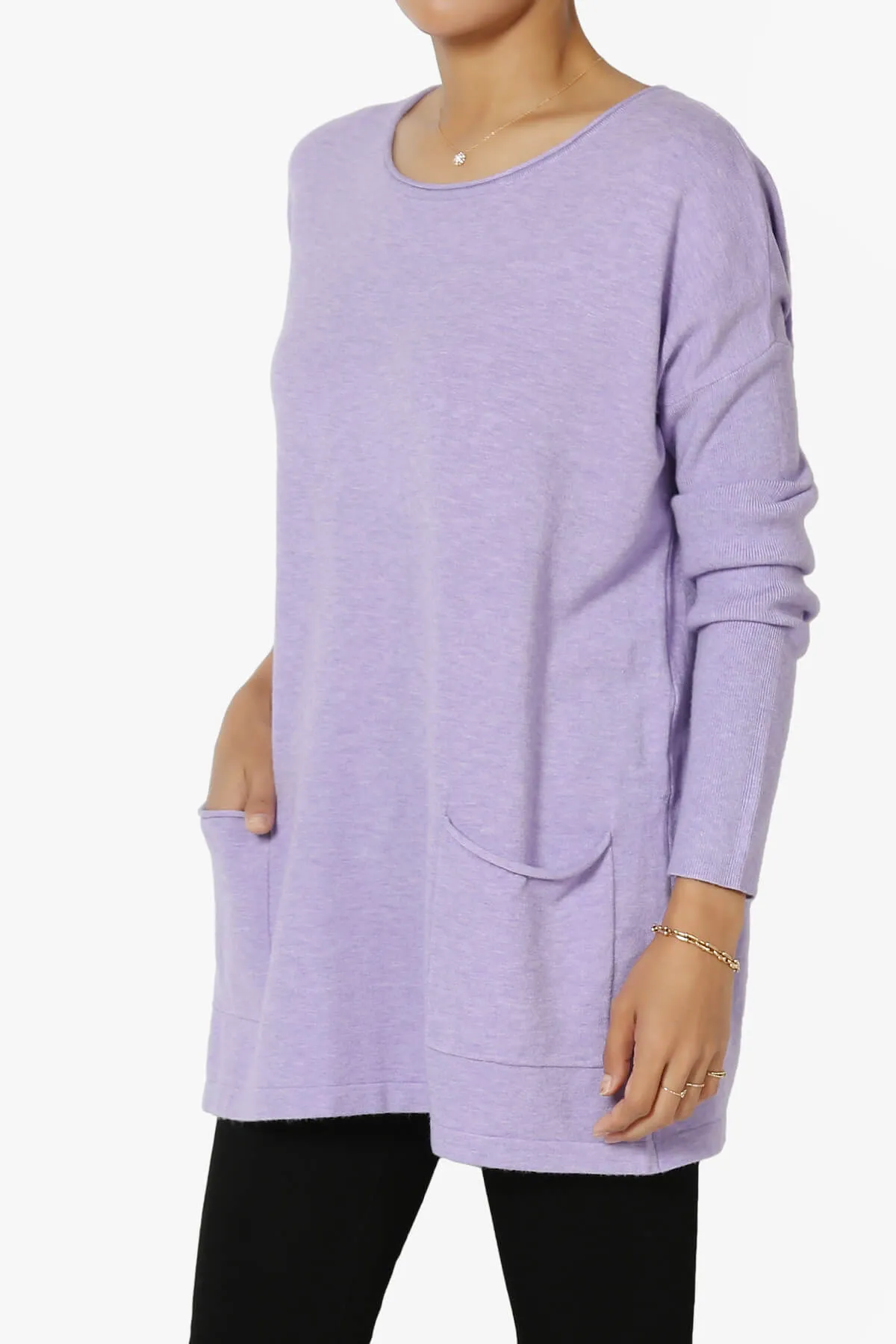 Brecken Pocket Long Sleeve Soft Knit Sweater Tunic