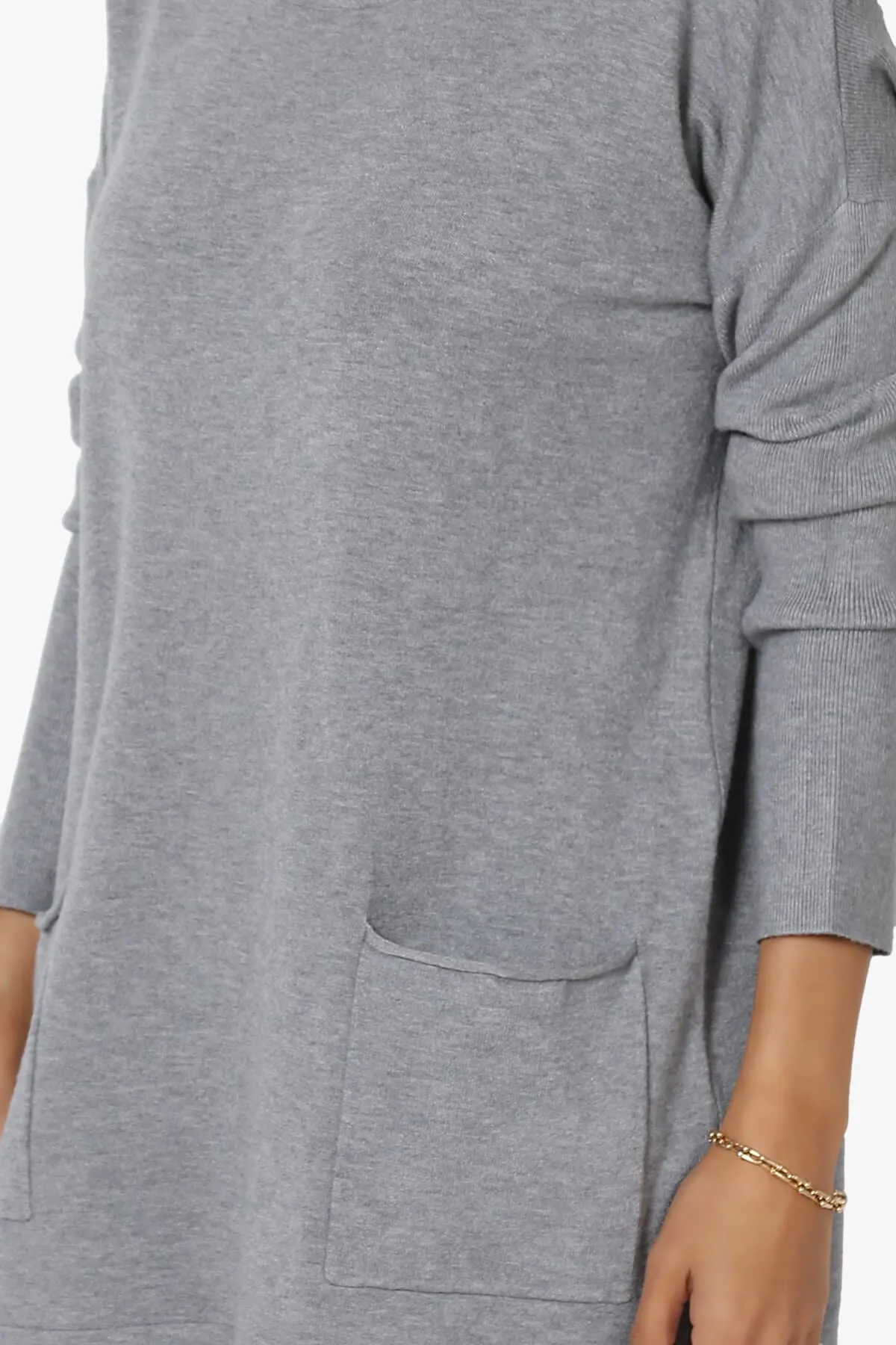 Brecken Pocket Long Sleeve Soft Knit Sweater Tunic