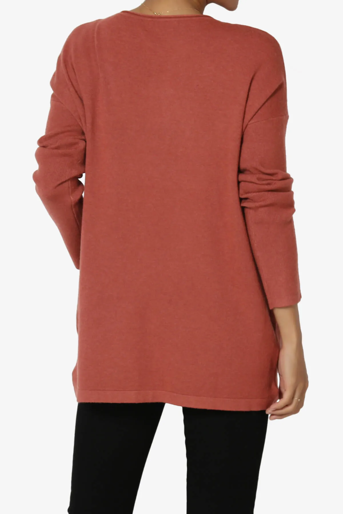 Brecken Pocket Long Sleeve Soft Knit Sweater Tunic