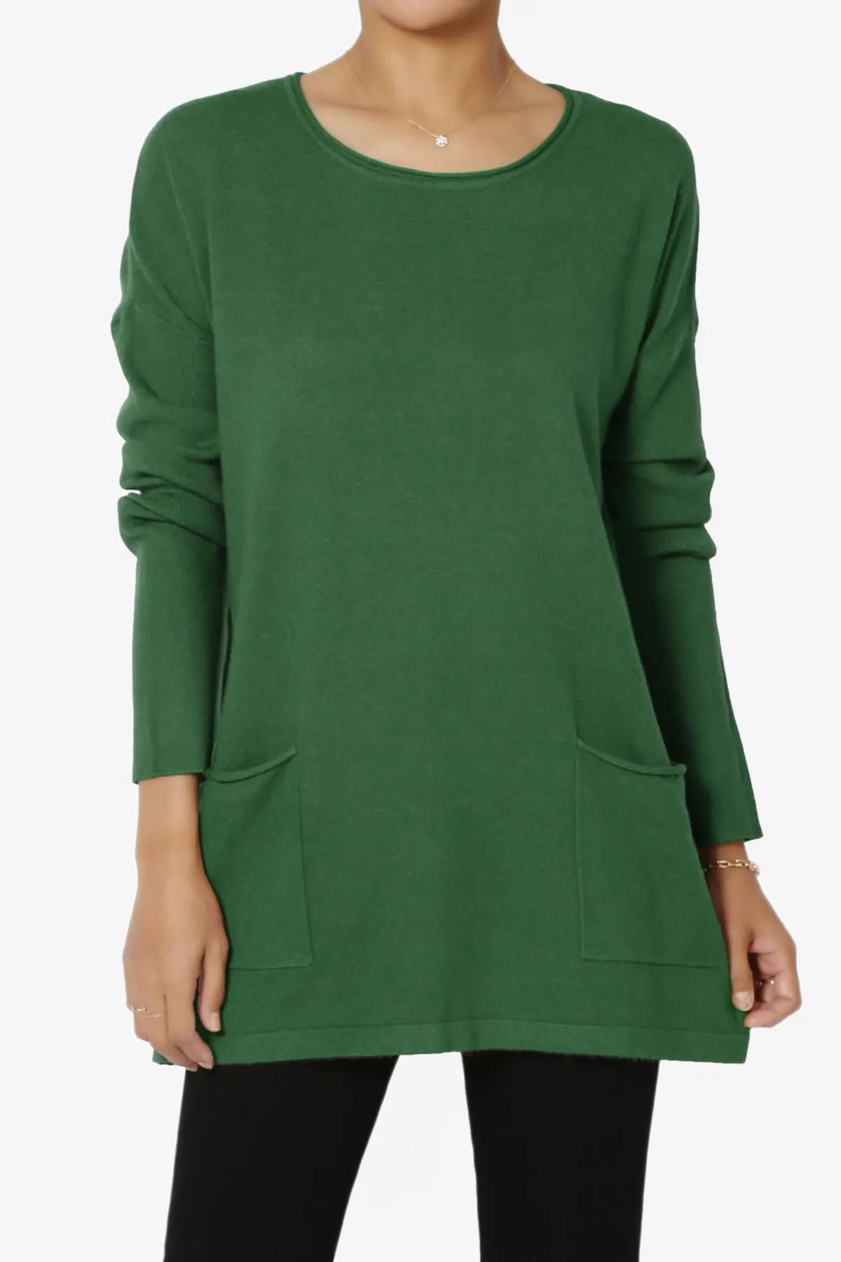 Brecken Pocket Long Sleeve Soft Knit Sweater Tunic