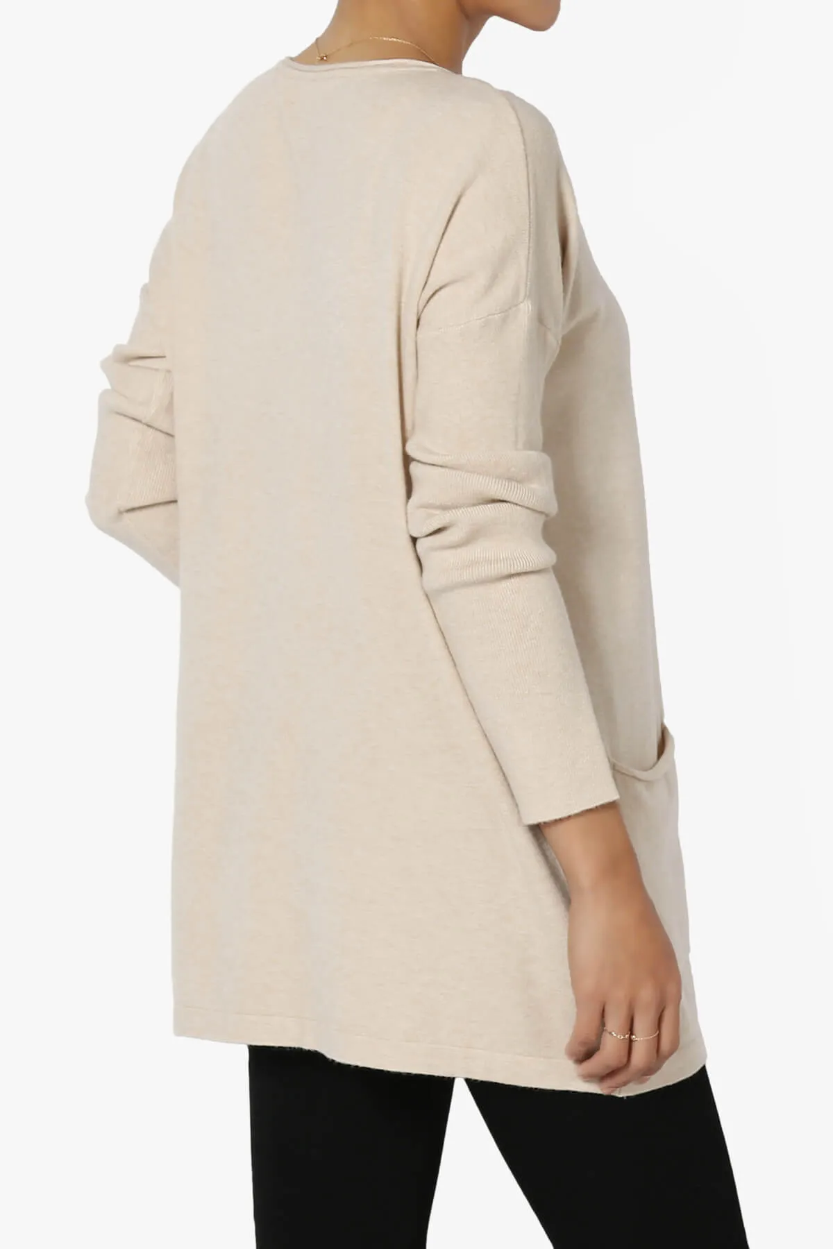 Brecken Pocket Long Sleeve Soft Knit Sweater Tunic